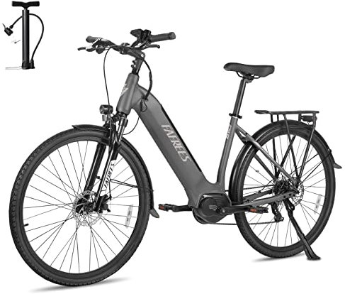 Fafrees FM9 Ebike 28 Zoll, Elektrofahrrad 250W Mittelmotor 65 Nm, E-Fahrrad E Bike Damen Herren 36V 15Ah Akku, Pedelec 25km/h, Reichweite 100-120 km (Schwarz)