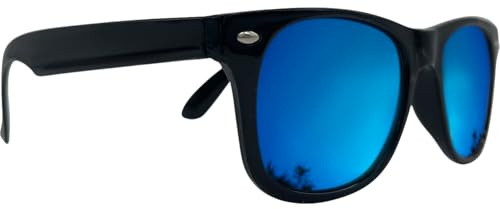 Mustavo Kids Sunglasses Boys Black Sunglasses Children's Eyewear UV400 Protection Blue Mirror Lense Unisex For Boys & Girls