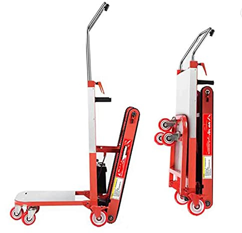 Batteriebetriebener Treppenwagen, Treppenhilfe, Tragkraft 440 lbs, 250 W/500 W Leistung, strapazierfähiger, klappbarer Treppensteiger-Fahrwagen (24V26AH)