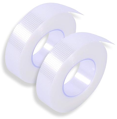 P-Beauty Nastro medicale per l'estensione delle ciglia, ipoallergenico Micropore 3M, trasparente, traspirante, 1,25 cm x 9,14 m, 1-10 pezzi, 2 pezzi.
