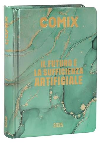 COMIX - Diario Mini Giornaliero 16 Mesi, Diario Scuola 2024-2025 per Ragazzi e Ragazze, con Copertina Rigida, Ideale per la Scuola Superiore, 11x15.3h cm, Verde