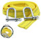 Sangle Remorquage 4 Mètres 5 Tonnes Sangle de Remorquage Corde de Remorquage Voiture avec 2 Crochets Sécurité en U et Sac Rangement Convient pour Voiture, Camion, SUV(Jaune)