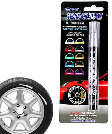 Rotulador de pintura para letras de neumáticos - Marcador de pintura para neumáticos de primera calidad, bolígrafo para neumáticos de automóvil para todo tipo de clima | Tinta permanente para letras d