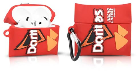 LEWOTE Compatible avec Apple Airpods 4 Coque de protection amusante avec porte-clés (Doritos)
