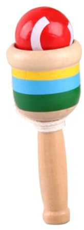UPKOCH Juego de Coordinación Mano-Ojo de Madera para Niños con Varias Formas de Juego, Juguete Educativo de Taza Kendama Adecuado para Desarrollo y Entretenimiento Color Aleatorio