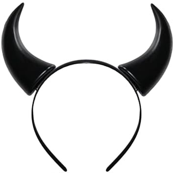 JUKOTA Serre-tête cornes de diable rouge | Oreilles de diable de vampire pour costume de fête | Bijou de tête pour homme et femme | Bijou de cheveux pour Halloween, carnaval et carnaval - noir
