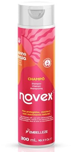 Novex My Beach Hair Shampoo, Moisturising Shampoo for Dry Hair, Enhances Shine and Supports Hair Growth – 300ml