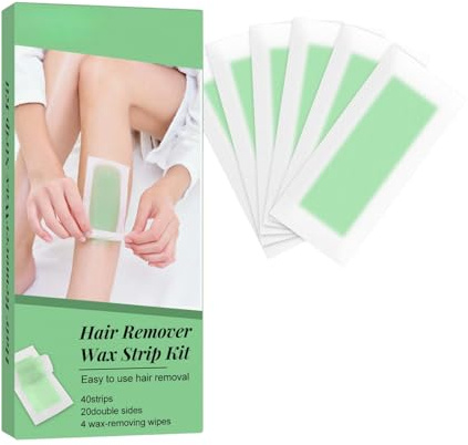 Kaltwachsstreifen Für Den Körper 40wachsstreifen, Wachsstreifen Haarentfernung, Hautschonende & Reißfeste Enthaarungsstreifen Für Depilation Auf Bein, Rücken, Intimbereich, Hair Removal Wax Strips