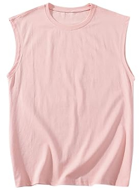 Debardeur Homme Coton Débardeurs Tee Shirt sans Manche Maillot de Corps Habit Couleur Unie Hauts Fitness Vêtements Anti Transpirant Vêtement Musculation Haut
