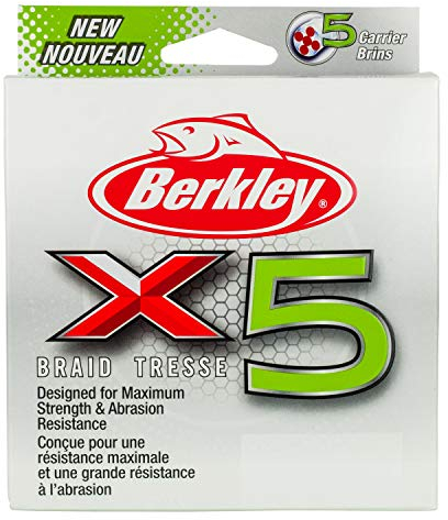 Berkley X5, Filo da Pesca Intrecciato Unisex, Cristallo Bianco, 9.0kg| 164yd | 150m