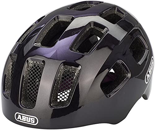 ABUS Bambino, Fahrradhelm, Schwarz/Lila (BLack Violet), M (52-57 cm)