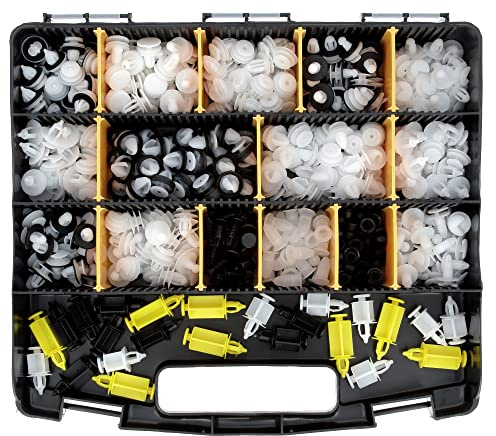 Restagraf - Coffret de Fixations type Agrafes pour Panneaux de Garniture de Porte - Spécialement Compatible avec Citroën-Peugeot - Réf. 84 - Coffret de 444 pcs