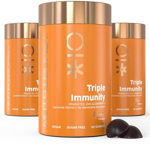 Nutriburst Triple Immunity • Immune Health• 3 Months • Vegan & Sugar Free