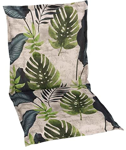 OUTLIV. Stapelsesselauflage aus Baumwolle und Polyester, 100 cm x 50 cm x 7 cm, Grün, Sitzauflage für Gartenstuhl
