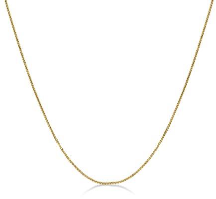 Metro Jewelry Stainless Steel Replacement Round Box Chain Necklace for Men with Yellow Gold Ion Plating 2 MM 24 Inch Long with Lobster Claw