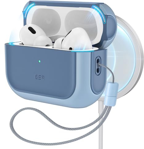 ESR for AirPods Pro 2 Case, Compatible with Airpods Pro Case 2nd / 1st Generation (2023/2022/2019), Compatible with MagSafe, Full Drop Protection Cover with Lanyard, Blue