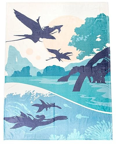 Jay Franco Avatar Pandora Scenic Silk Touch Überwurf, 127 x 177,8 cm, superweiche Fleece-Bettwäsche