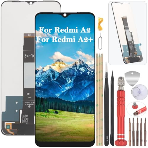 YHX-OU Schwarz Display Für Xiaomi Redmi A2 Redmi A2+ 220733SI 220733SG 220733SL 220743FI 220733SFG LCD Display Touchscreen Ersatz Bildschirm LCD 6.52 mit Werkzeug