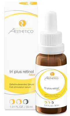AESTHETICO tri plus retinol, 30 ml - Intensiv korrigierendes Serum mit Retinol, Retinyl Palmitat, Bakuchiol und pflanzlichen Extrakten, verbessert die Hautstruktur und mindert Fältchen, anti-aging