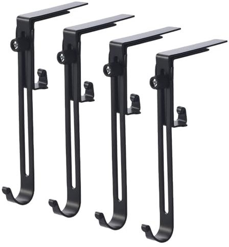 WYAN 4 Piezas estante para calcetines navideños,gancho para chimenea,gancho de metal para colgar es adecuado para árbol de Navidad,chimenea,para fiestas navideñas(Longitud ajustable)