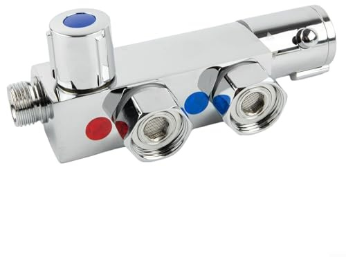 Valvola termostatica per rubinetto doccia a parete Valvola di miscelazione termostatica per doccia a temperatura costante Valvola miscelatore acqua calda fredda per bagno RV Doccia Mixer Bar Parti di