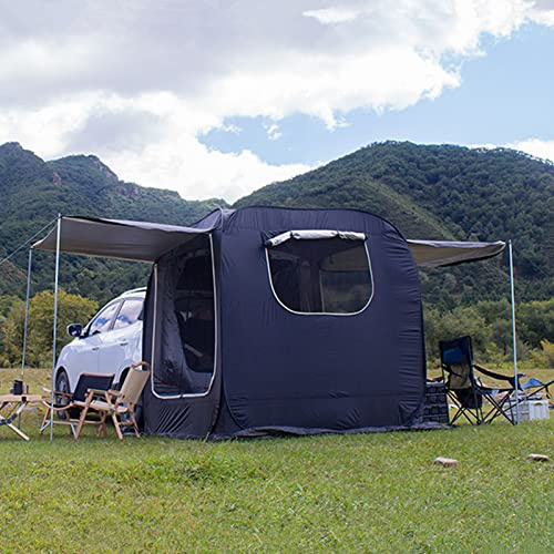 Car Tailgate Awning - Portable Pop Up SUV Rear Tent for 5-8 People, Ideal for Camping and Traveling