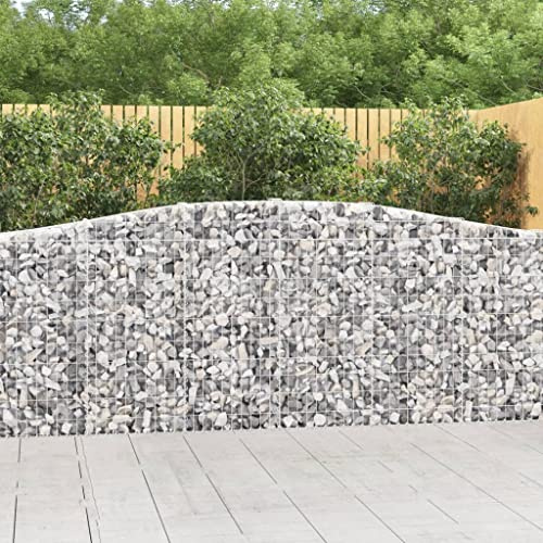 Lot de 7 parterres surélevés, jardinières, gabions avec arche surélevée, 400 x 30 x 100/120 cm, en fer galvanisé, pour jardinerie, balcon, terrasse, jardin sur le toit