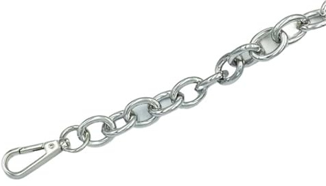 KJBDQQH Väskkedja handtag för väska med metallaxelrem, ersättning för kedja eller väska, 17,5 mm bred för väska (silver, 120 cm)