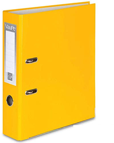 OFFICE Centre 1 x Yellow A4 Large 75mm Lever Arch Files Folders Metal Edge & Finger Pull Stationery Document Storage Paper Office School
