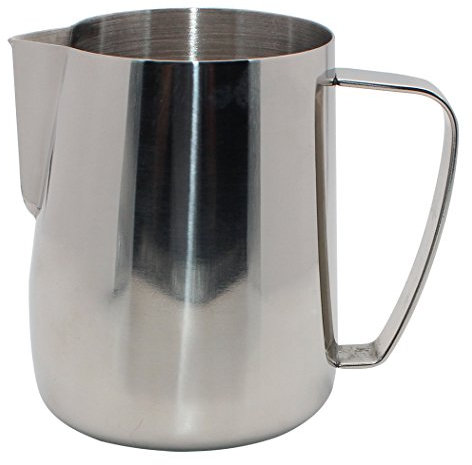 zoohot acciaio inossidabile bricco da latte - perfetto per macchine per caffè espresso, frittelle di latte, latte art (600 ml)