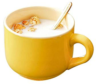 MUXUE Tazza da caffè in Ceramica, Tazza per La Colazione da Latte a Base di Farina D'avena, Tazze da tè con Cucchiai 600 ml, Regali Eleganti e Creativi per Amici e Parenti （Giallo）