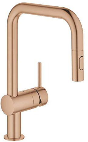 Grohe Spültisch-Einhebelmischer Minta warm ss g, herausz. Dual-Brause, U-Ausl.