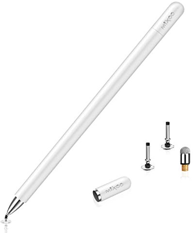 Mixoo Tablet Stift für Alle Tablets, Stift für Tablet kapazitiver Stylus für iPad Smartphone Samsung Galaxy Tablet (Weiß)