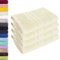 Lavea 4er Set Handtuch 50x100 cm – Saugstarke und Weiche Handtücher aus 100% Baumwolle, Frottierserie Elena – Waschbar und Strapazierfähig - Creme