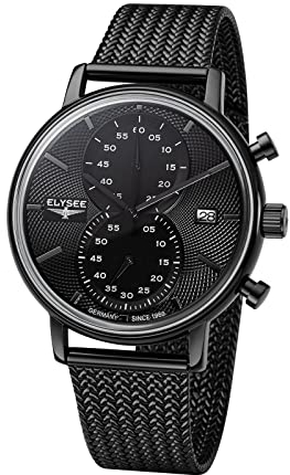 Elysee Herrenuhr Minos 42 5 ATM Herren schwarz Edelstahl 83830, 83831, 83832, 83833, 83834, 83835