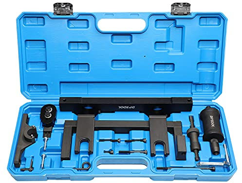DPTOOL Zahnriemen Wechsel Werkzeug Set, Schwungrad-Halter-Werkzeug, Kraftstoffeinspritzdüsen-Entferner-Set, Nockenwellenwerkzeuge kompatibel mit BMW N20 N26 Motor