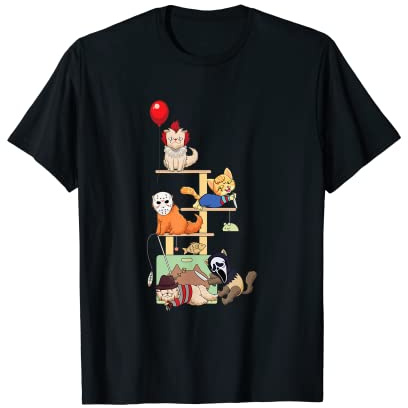 Films d'horreur de Chat griffoir Porte-Chat Cadeau Horreur T-Shirt