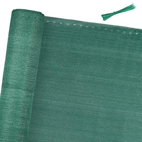 Yakimz Brise-Vue - 1,2 x 25 m - Filet d'ombrage - Clôture de Jardin avec Serre-câbles - 150 g/m² - Tissu PEHD - 90% d'ombrage - Résistant à la déchirure - pour Balcon, Balustrade, terrasse - Vert