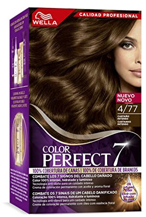 Wella Color Perfect - Tinte de Coloración Permanente para un Cabello Hidratado y Luminoso- Tono Castaño Intenso
