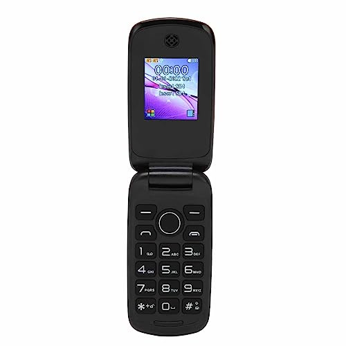 Cuifati Flip Phone for Seniors Unlocked, 3G LTE Dual SIM Big Phone with Powerful Speaker Large Keys and LED Lights SOS Function Long Battery Life, Supports 2G GSM (U.S.