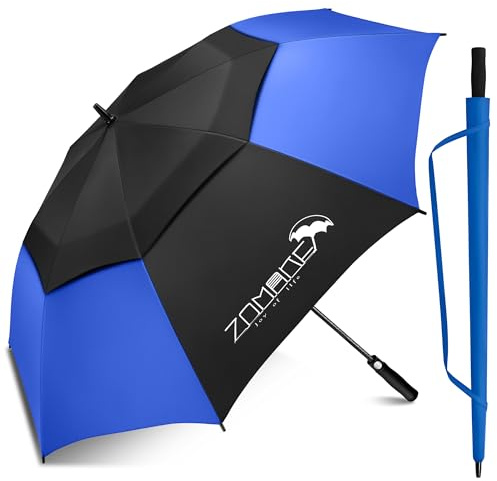 ZOMAKE Parapluie De Golf 62/68 Inch - XL/XXL Parapluie Golf Grande Taille Tempete Résistant,Extra Large vent Umbrella Golf Double Canopée Pour Homme Femme