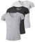 Young & Rich Herren Uni T-Shirt mit extra tiefem V-Ausschnitt Slimfit Stretch Dehnbare Passform einfarbiges Basic Shirt - 3er Pack, Grösse:3XL, Farbe:Grau/Dunkelgrau/Hellgrau
