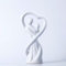 ARJDXDP Scultura Romantica in Ceramica Bianca, Statuette Decorative Casa, Soprammobili Moderni, Regalo Sposi, Arredo Moderno - Regalo Anniversario Matrimonio Figure