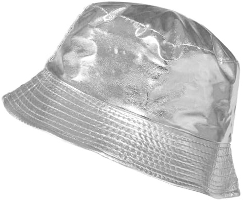 Toutacoo, Cappello da Pioggia in Vinile Impermeabile (16- Argento, Small)