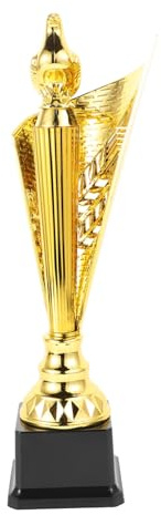 Toyvian Trophée Design Unique en Plastique Doré Pigeon Récompense Motivante pour Compétitions Scolaires pour Sports, Danse et Remises de Prix
