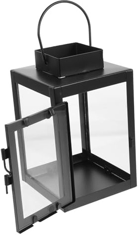 ZUNOXAZ Linterna de Vela Colgante Metálica Resistente al Viento Soporte Vintage para Decoración de Mesa Bodas Diseño Compacto y Elegante para Interiores y Exteriores