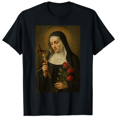 Icona cattolica Romana di St. Rita di Cascia Maglietta
