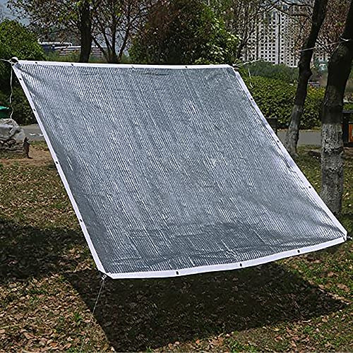 Tenda parasole in lamina di alluminio con protezione UV al 99%, per giardino e serra, rete di raffreddamento per portico e pergola, dimensioni: 5 x 8 m, 40,6 x 7,6 m