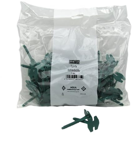 Turnfix Schraubstifte 1 mm | 100 Stück im Beutel | Fugenbreite 1 mm | Für Fliesen 3–24 mm | Fliesen Nivelliersystem für Wand & Boden | Kompatibel mit Turnfix Schraubkappen