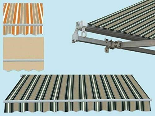 Non applicabile Tende da Sole Estensibile a Bracci 295x250cm Giallo Beige con manovella Balcone